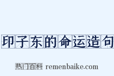 印子东的命运造句是什么意思的图片